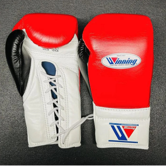Winning Boxing Gloves – Red White Lace Up Winning Training Gloves – Perfect for All Boxers – Pro-Level Quality – Premium Quality at Low Prices