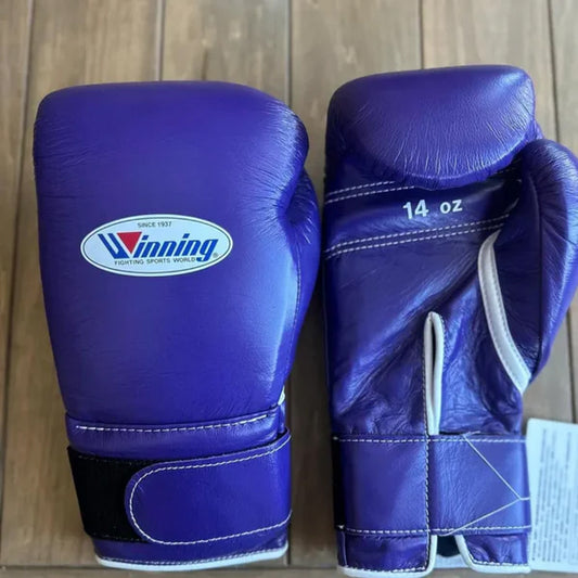 Winning Boxing Gloves – Blue Velcro Winning Training Gloves – Perfect for All Boxers – Pro-Level Quality – Premium Quality at Low Prices