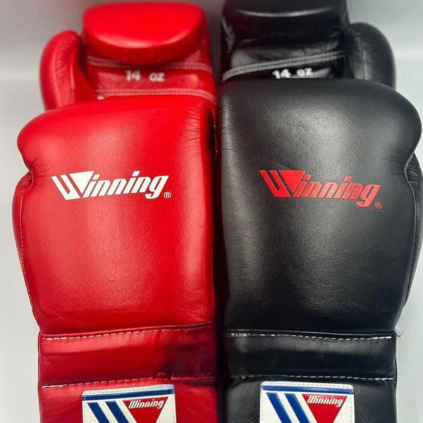 Winning Boxing Gloves – Black Lace Up Winning Training Gloves – Perfect for All Boxers – Pro-Level Quality – Premium Quality at Low Prices