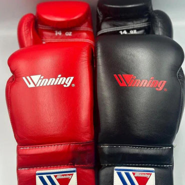 Winning Boxing Gloves – Black Lace Up Winning Training Gloves – Perfect for All Boxers – Pro-Level Quality – Premium Quality at Low Prices