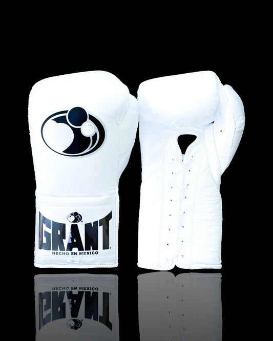 Grant Boxing Gloves | Professional Lace-up | Customizable - Soft Padding | White