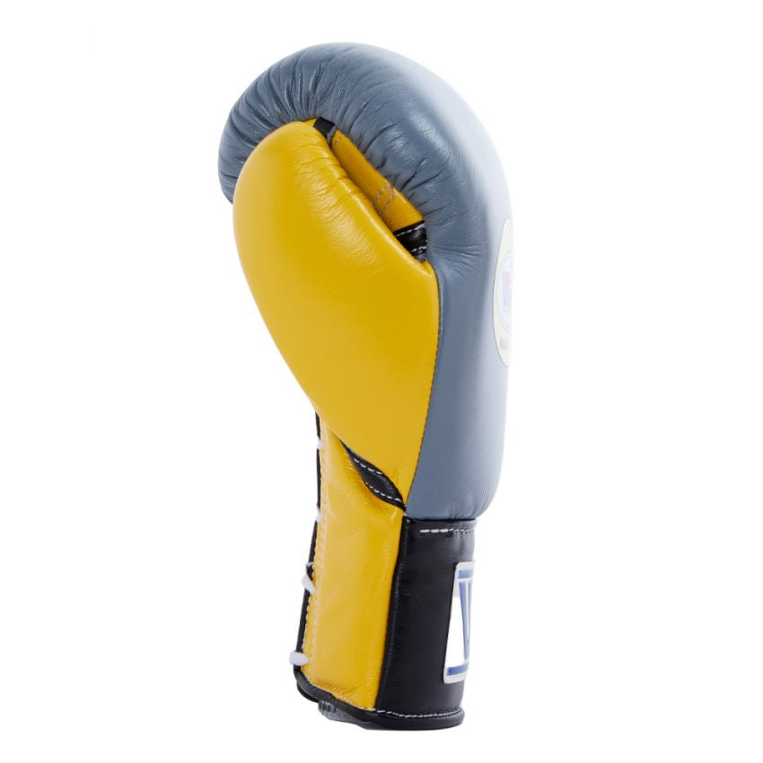 Winning Boxing Gloves – Grey Yellow Black Lace-Up Winning Training Gloves – Perfect for All Boxers – Pro-Level Quality – Premium Quality at Low Prices