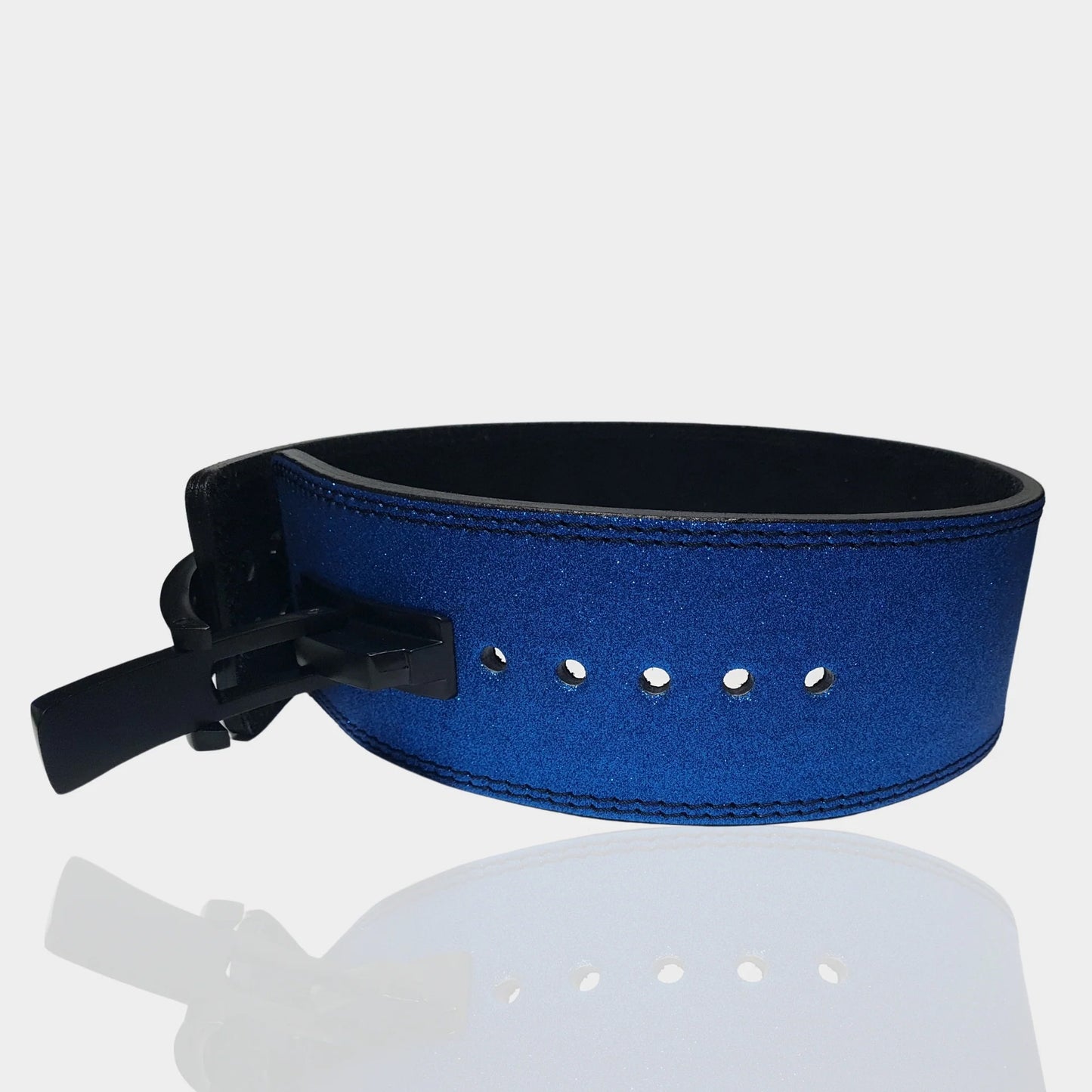 Blue Sparkling Weightlifting belt, Custom weight lift belt, father's day Gifts