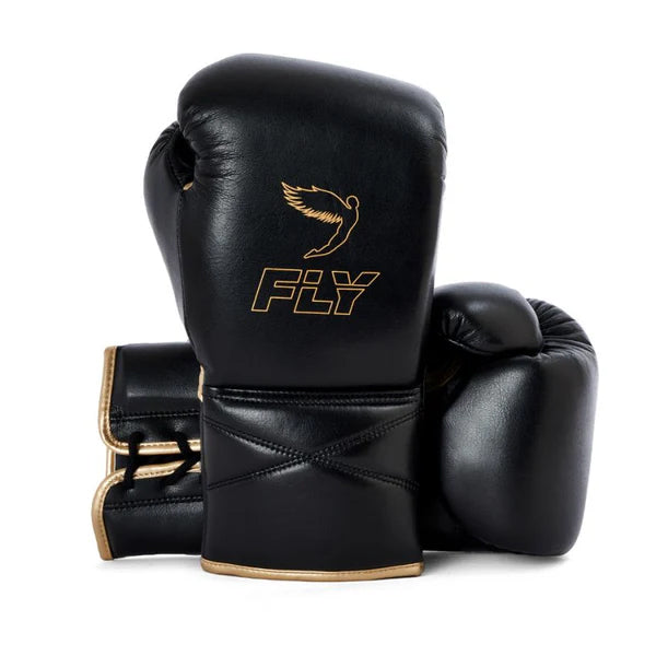 Fly Boxing Gloves Black Lace-Up Fly Training Gloves – Perfect for All Boxers – Pro-Level Quality – Premium Quality at Low Prices