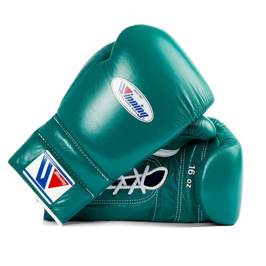 Winning Boxing Gloves – Green Lace-Up Winning Training Gloves – Perfect for All Boxers – Pro-Level Quality – Premium Quality at Low Prices