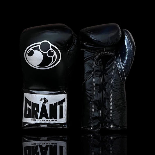 Grant Boxing Gloves | Professional Lace-up | Customizable - Ergonomic Design | Black