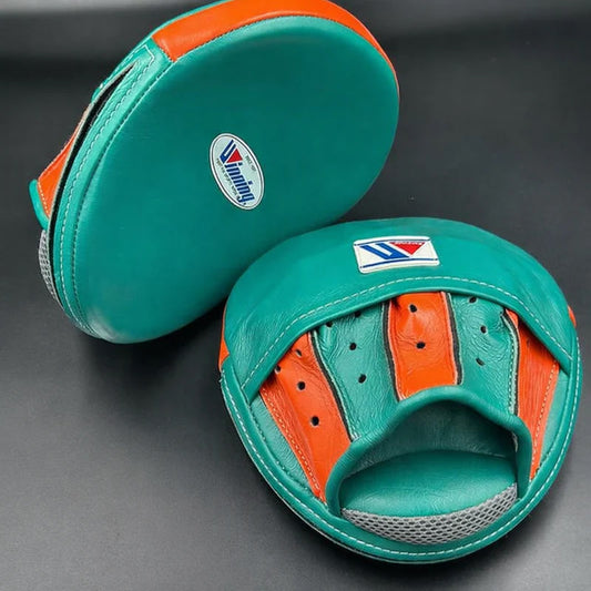Winning Professional Boxing Punching Mitts - Customizable - Pro Training Mitts - Green/Orange