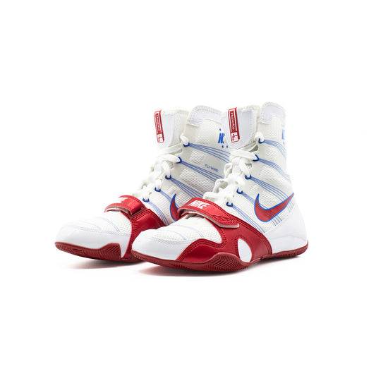 Custom Handmade Nike HyperKO Limited Edition Boxing Shoes White & Red (Replica) - (FULLY CUSTOMIZED)
