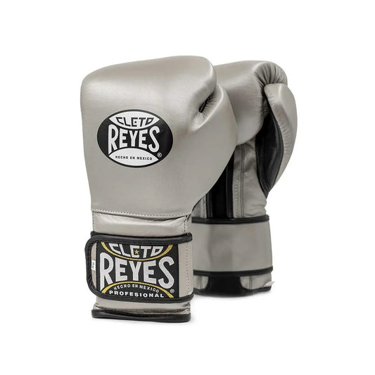 Cleto Reyes Silver Boxing Gloves 4-24oz , Professional Soft-Fit Sparring Gear