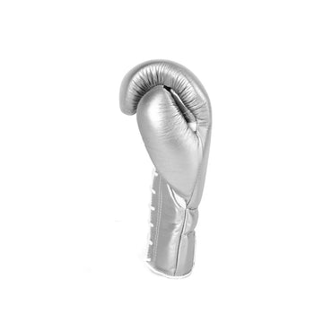 Winning Boxing Gloves MS-500 Lace-Up Type Silver Genuine Cowhide Leather