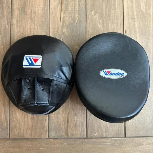 Winning Professional Boxing Punching Mitts - Customizable - Ergonomic Design - Black
