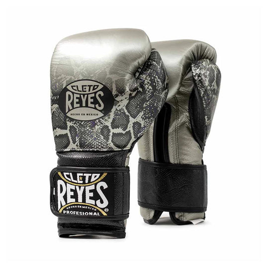 Cleto Reyes Silver Boxing Gloves 4-24oz , Professional Soft-Fit Sparring Gear