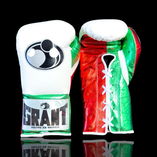 Grant Boxing Gloves | Professional Lace-up | Customizable - Elite Protection | White/Red/Green