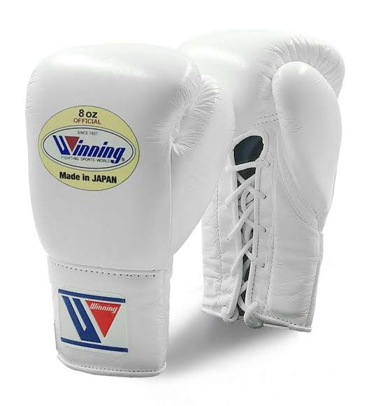 Winning Boxing Gloves – White Lace-Up Winning Training Gloves  – Perfect for All Boxers – Pro-Level Quality – Premium Quality at Low Prices