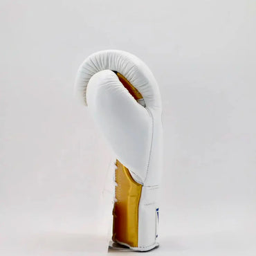 Winning Boxing Gloves White/Gold – Lace-Up