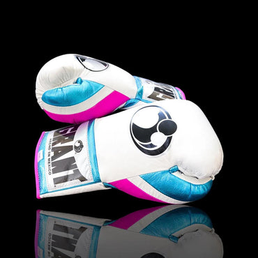 Grant Boxing Gloves | Professional Lace-up | Customizable - Premium Comfort | White/Blue/Pink