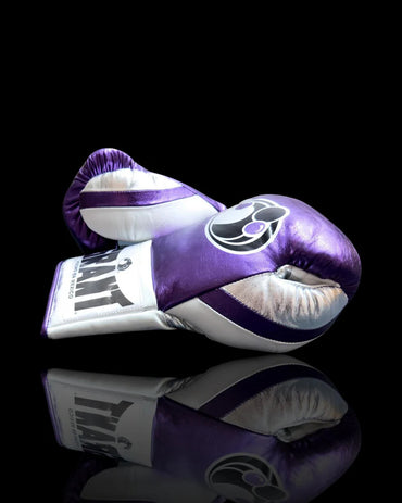 Grant Boxing Gloves | Professional Lace-up | Customizable - 14oz | Purple/White