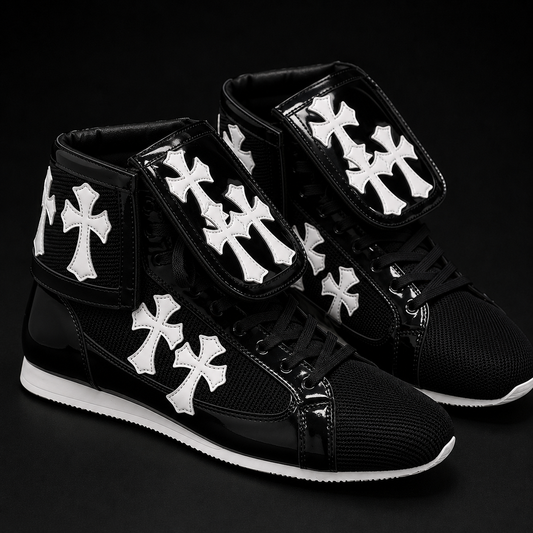 Chrome Hearts Boxing Shoes | Professional Training Boxing Shoes | Fighting | Sparring Shoes | (FULLY CUSTOMIZED)