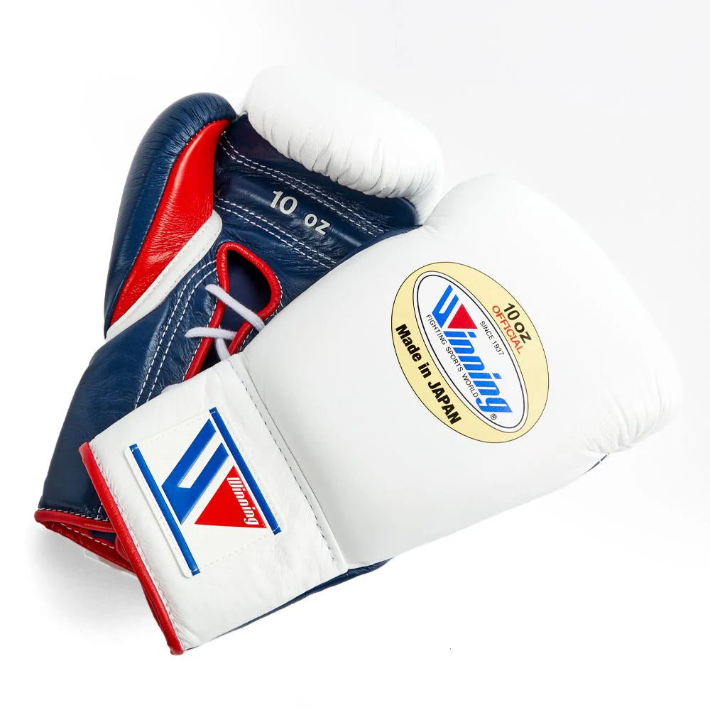 Winning Boxing Gloves – White Lace-Up Winning Training Gloves – Perfect for All Boxers – Pro-Level Quality – Premium Quality at Low Prices
