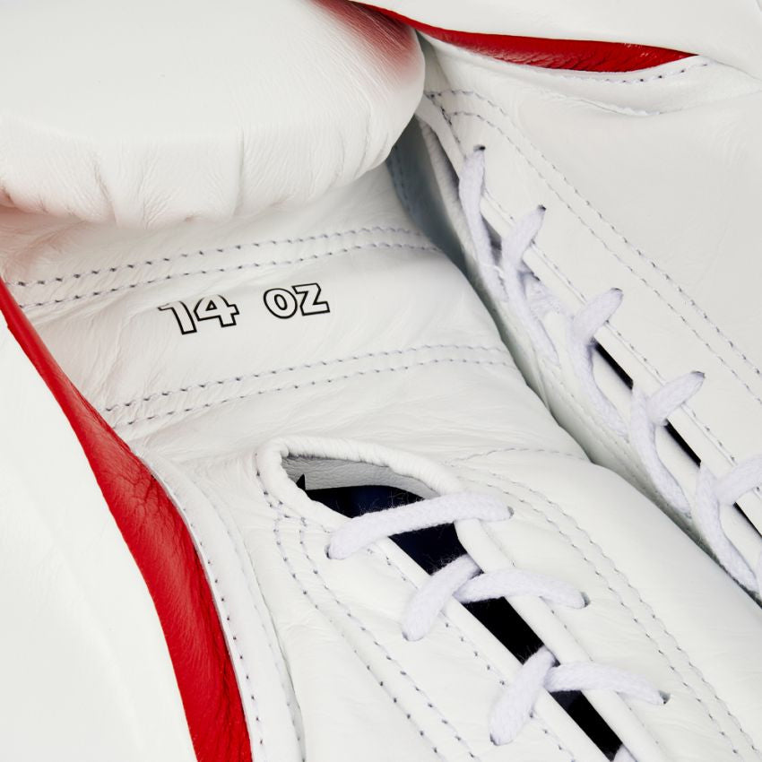 Winning Boxing Gloves – White Red Lace-Up Winning Training Gloves – Perfect for All Boxers – Pro-Level Quality – Premium Quality at Low Prices