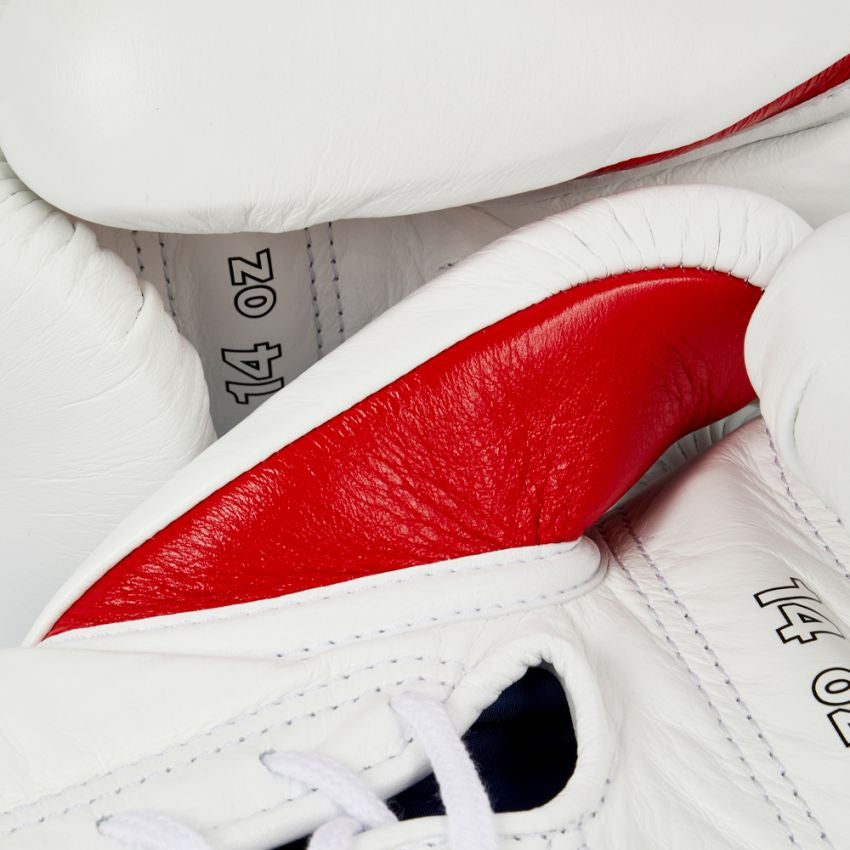 Winning Boxing Gloves – White Red Lace-Up Winning Training Gloves – Perfect for All Boxers – Pro-Level Quality – Premium Quality at Low Prices