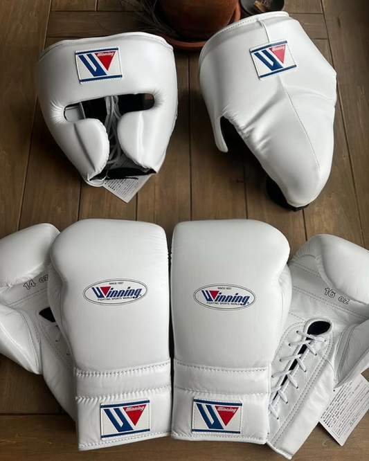 Winning Boxing Set,White Gloves, Head Guard, Groin Guard Complete Winning Boxing Gear, Top-Rated Boxing Gear, Winning Boxing Gear Buy, Dad Gifts, Boyfriend Gifts, Christmas Gifts, Free Shipping Worldwide