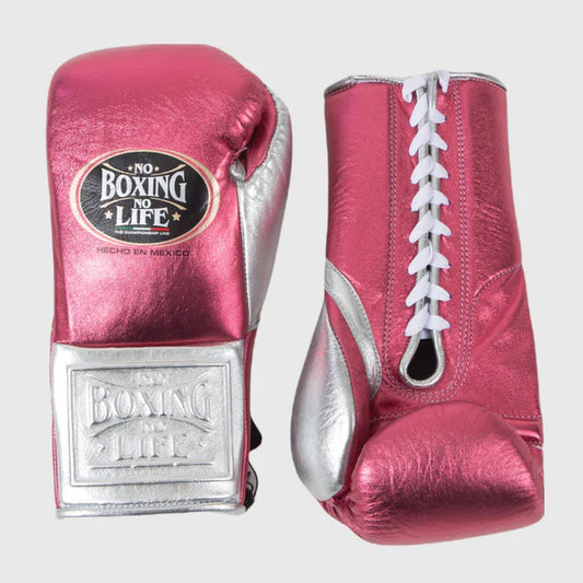 NO BOXING NO LIFE TRAINING GLOVES - Silver | 100% Pure Leather | Best Choice for Fighters
