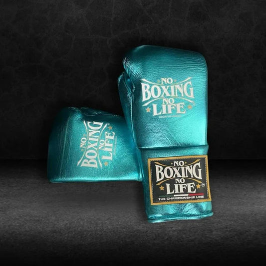 NO BOXING NO LIFE TRAINING GLOVES - Blue | 100% Pure Leather | Best Choice for Fighters