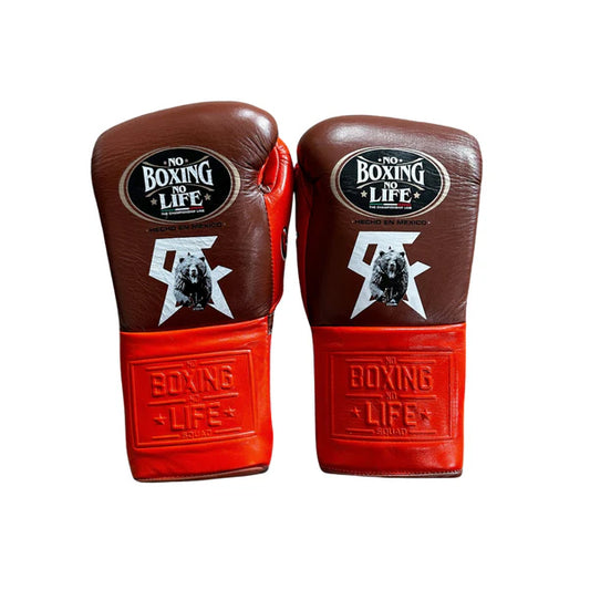 NO BOXING NO LIFE TRAINING GLOVES - Brown Red | 100% Pure Leather | Best Choice for Fighters