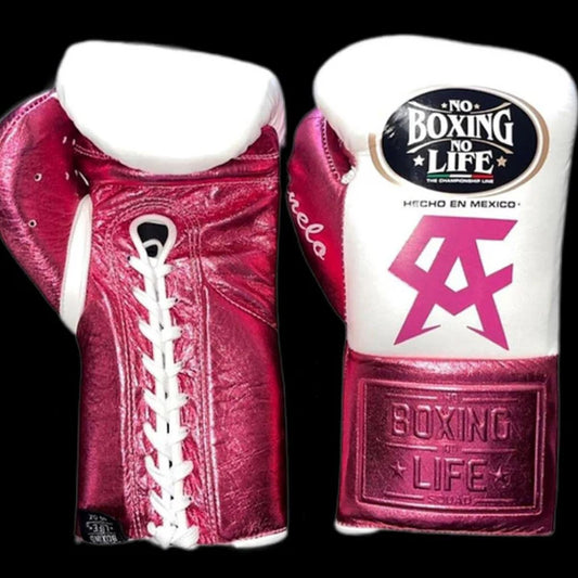 No Boxing No Life Glove - Online, NBNL Boxing Gloves, Leather Gloves Limited Edition White Pink
