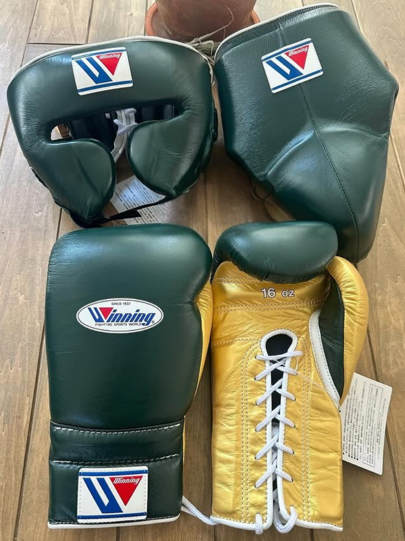 Winning Boxing Set – Premium Training Gear | Green/Golden Winning Boxing Gear | Professional Training Gear Top-Rated Boxing Gear | Winning Boxing Gear Buy | Dad Gifts, Boyfriend Gifts, Christmas Gifts | Free Shipping Worldwide