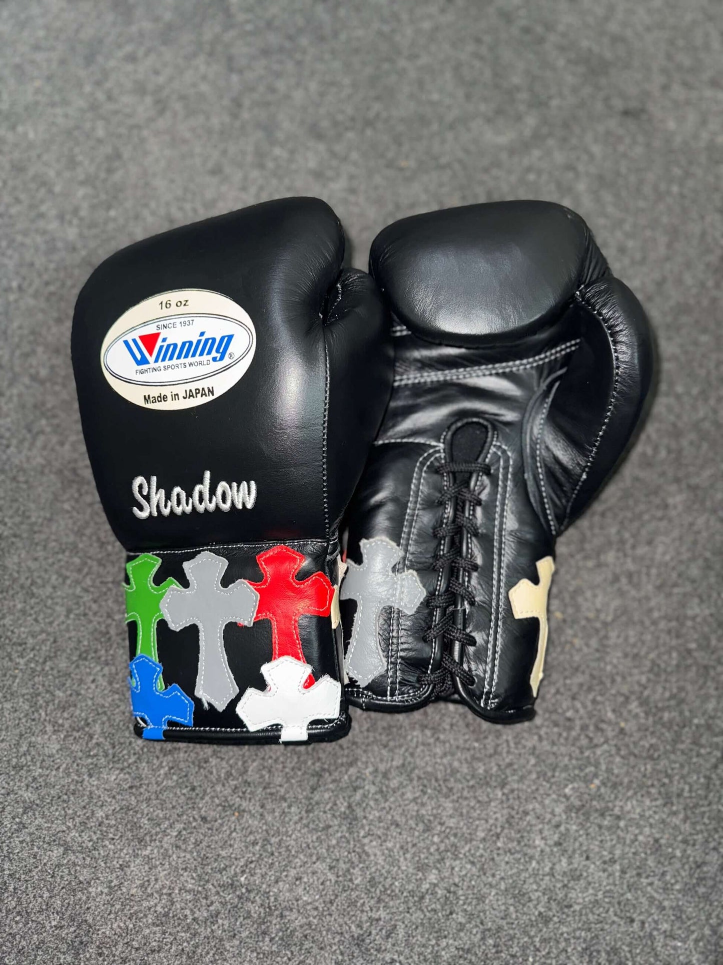 Winning Boxing Set Professional Training Gloves Headguard Groin Guard Premium Combat Sports Equipment | Black Chrome Hearts