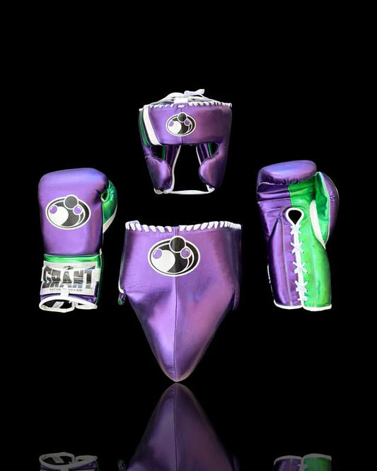 Grant Boxing Set | Professional Boxing Gear | Purple/Green | Head Guard, Groin Guard Complete Winning Boxing Gear, Top-Rated Boxing Gear, Winning Boxing Gear Buy, Dad Gifts, Boyfriend Gifts, Christmas Gifts, Free Shipping Worldwide