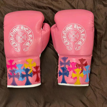 Winning Boxing Gloves – Pink Chrome Hearts Lace-Up Winning Training Gloves – Perfect for All Boxers – Pro-Level Quality – Premium Quality at Low Prices