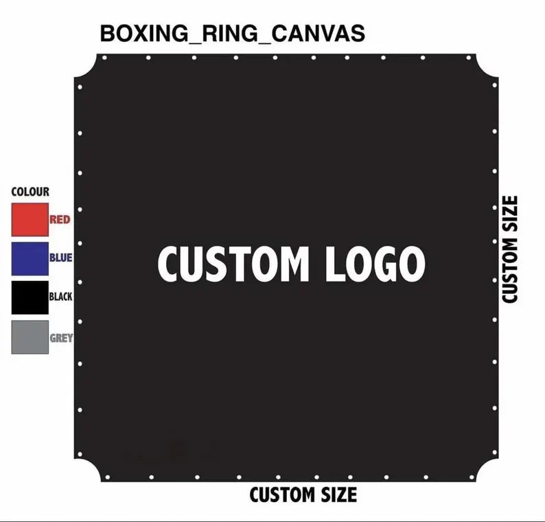 Custom Logo Boxing Ring Canvas: Heavy-Duty Gym & Event Mat