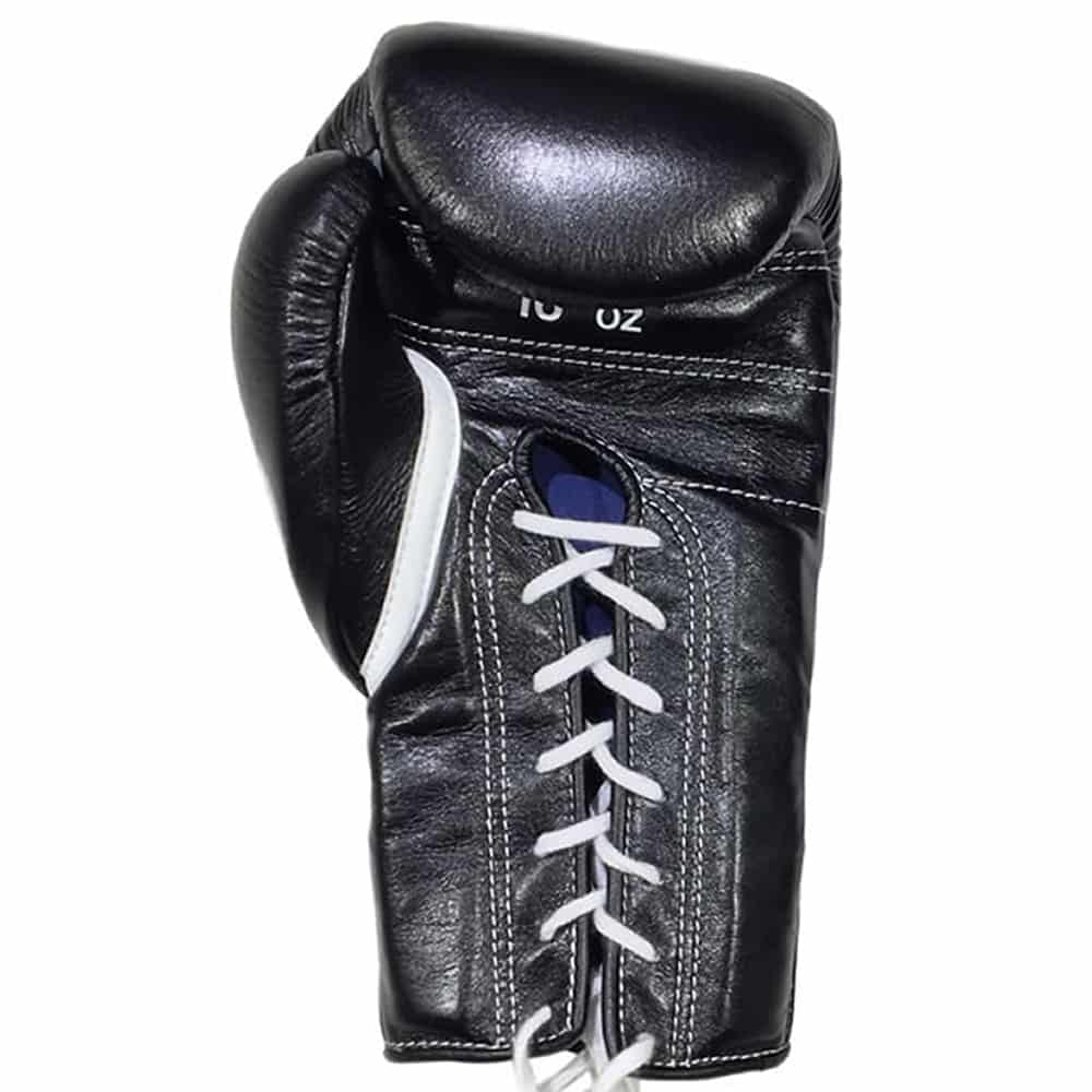 Winning Boxing Gloves MS-500 Lace-Up Type Black Genuine Cowhide Leather