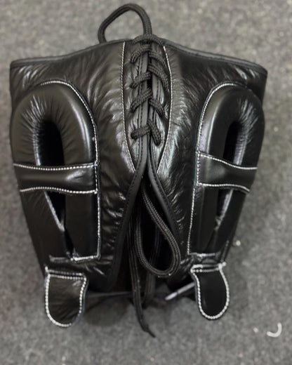 Black Chrome Hearts Headgear | 100% Leather | Adjustable | Available in Multiple Sizes