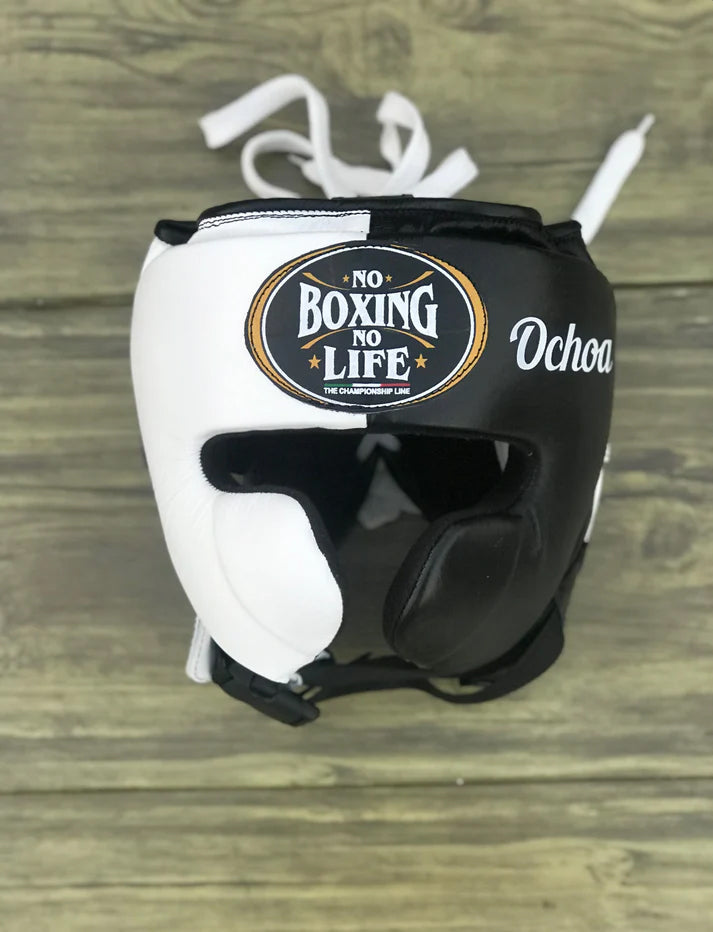 NO BOXING NO LIFE SET, NBNL Black/White Boxing set, No Boxing No Life Gloves Head Guard & Groin Guard
