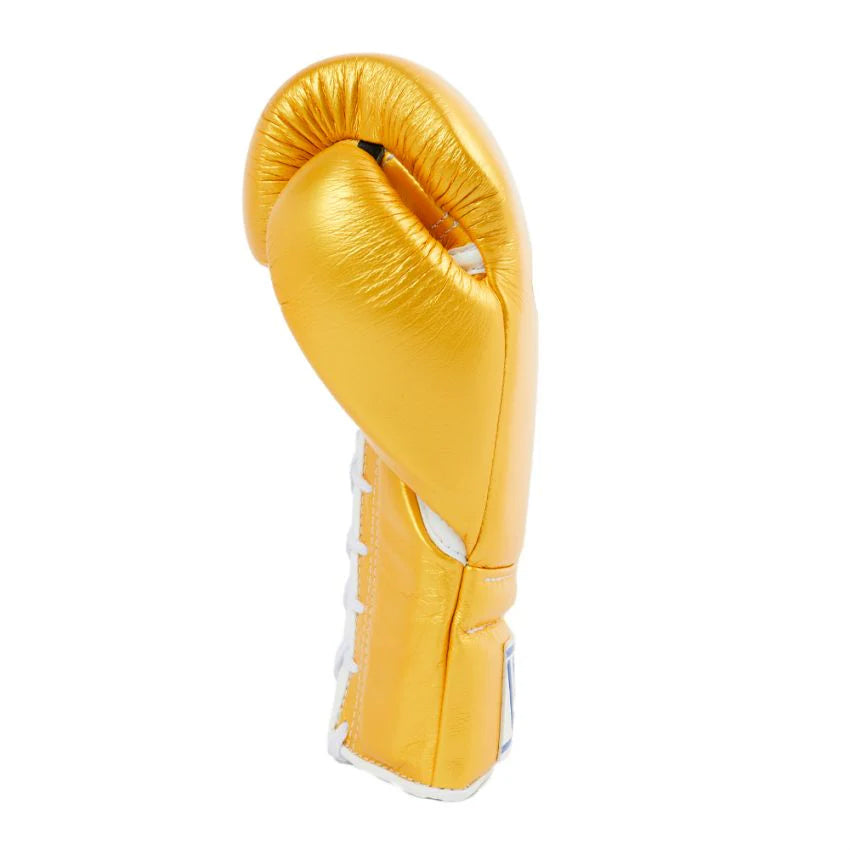 Winning Boxing Gloves MS-500 Lace-Up Type Golden Genuine Cowhide Leather