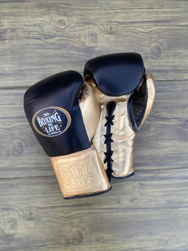 NO BOXING NO LIFE SET, NBNL BLACK/GOLD Boxing set, No Boxing No Life Gloves Head Guard & Groin Guard
