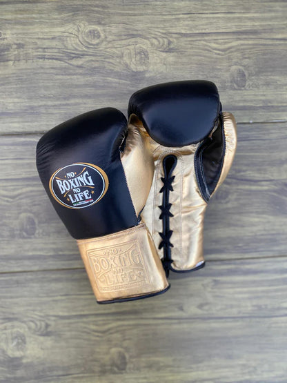 NO BOXING NO LIFE SET, NBNL BLACK/GOLD Boxing set, No Boxing No Life Gloves Head Guard & Groin Guard
