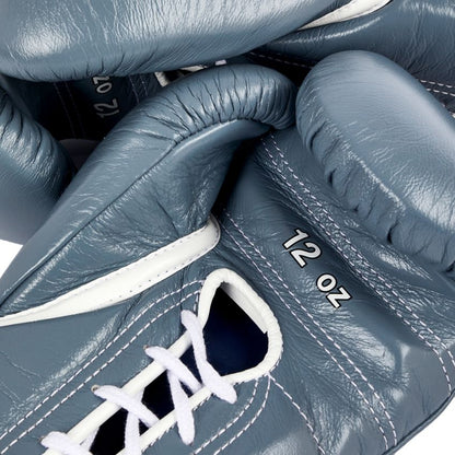 Winning Boxing Gloves MS-500 Lace-Up Type Grey Genuine Cowhide Leather