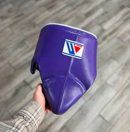 Winning Premium Professional Boxing Set Gloves Headgear Groin Guard for Sparring Training and Fitness | Purple/Black/Grey