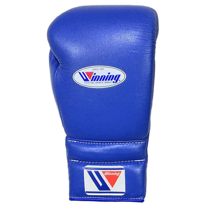 Winning Boxing Gloves MS-500 Lace-Up Type Blue Genuine Cowhide Leather