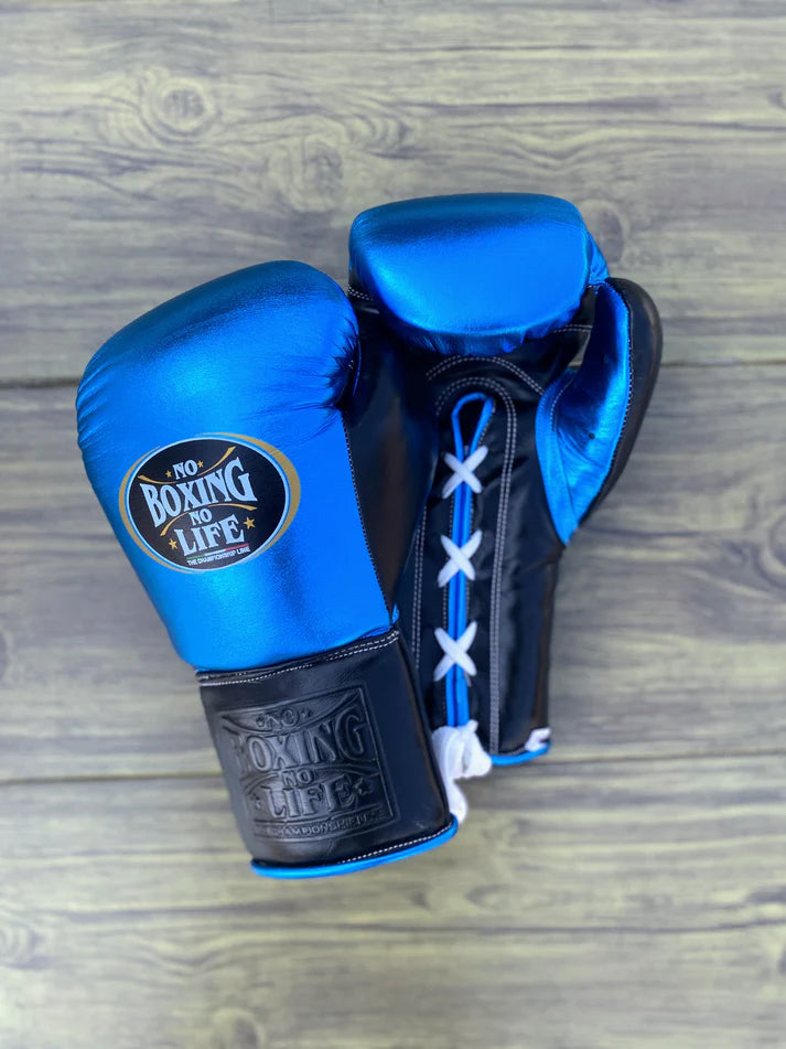 NO BOXING NO LIFE SET, NBNL Black/Blue Boxing set, No Boxing No Life Gloves Head Guard & Groin Guard