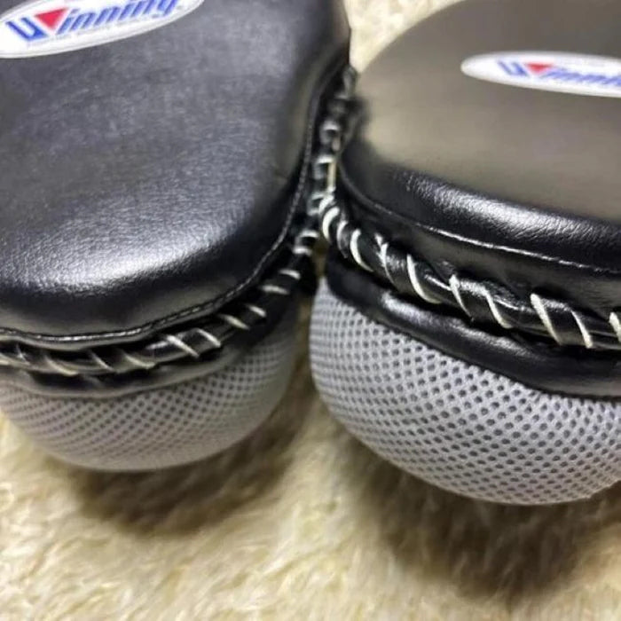 Winning Professional Boxing Punching Mitts - Customizable - Premium Leather - Black