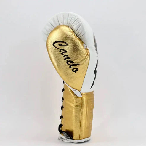 NO BOXING NO LIFE TRAINING GLOVES - White Golden | 100% Pure Leather | Best Choice for Fighters