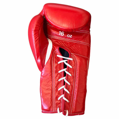Winning Boxing Gloves MS-500 Lace-Up Type Red Genuine Cowhide Leather