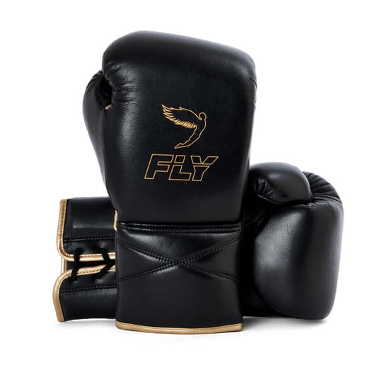 Fly Boxing Gloves Black Lace-Up Fly Training Gloves – Perfect for All Boxers – Pro-Level Quality – Premium Quality at Low Prices