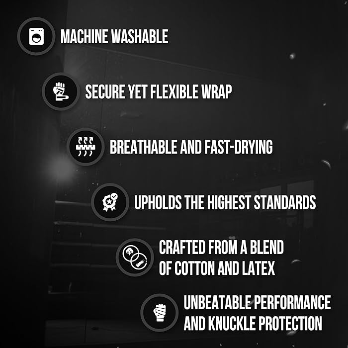 Hand Wraps For Boxing Gloves, Stretchy Breathable, MMA, Kickboxing, Muay Thai, Martial Arts Workout Equipment, Hook And Loop Closure, Black – Wholesale Bulk Pack